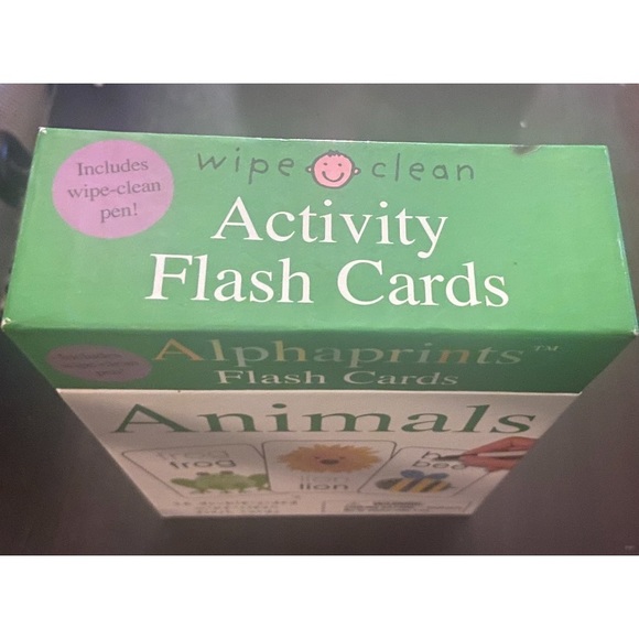NWT - Alphaprints Wipe Clean Animals Flash Cards - Picture 8 of 8